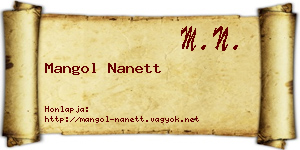 Mangol Nanett névjegykártya
